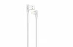 Kaabel MX CORNER kiirlaadimisega Lightning 2.4A/1M, valge nurgaga
