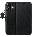 Smart Luxe nahast &uuml;mbris iPhone 16 6,1" must