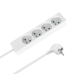 Rebel Prantsuse t&uuml;&uuml;pi pikendusjuhe, 4 pesa, 3 m, l&uuml;litita, 3 x 1,5 mm, valge