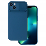 Camshield Soft jaoks Iphone 14 Tumesinine
