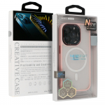 LK Magsafe dėklas telefonui Iphone 15 Plus &scaron;viesiai rožinis