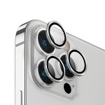 Uniq Optix Aluminum Camera Lens Protector for iPhone 14 Pro / 14 Pro Max camera lens with applicator - silver