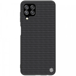 Nillkin Textured Case vastupidav tugevdatud &uuml;mbris koos geelraami ja nailonist tagak&uuml;ljega Samsung Galaxy A22 4G mustale k&uuml;ljele
