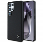 Mercedes Leather Horizontal Debossed Curves MagSafe &Uuml;mbris jaoks Samsung Galaxy S25 Ultra - must