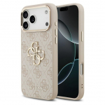 GUESS &uuml;mbris jaoks IPHONE 17 Pro Max GUHCP17X4GMGCPI (PU W/ Big 4G Classic Logo) kuldne roosa