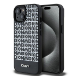 DKNY Leather Printed Pattern Metal Logo MagSafe &Uuml;mbris jaoks iPhone 15/14/13 - Must