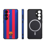 FC Barcelona dėklas Samsung Galaxy S24 magnetinis dėklas MagSafe OCFCBMCS24BG BG