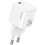 Tinklo įkroviklis USAMS JC Series CC289 25W GaN Mini Fast Charger USB-C baltas