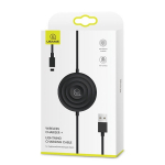 USAMS Juhtmevaba laadija US-CC096 10W kaabliga lightning must CC96WH01