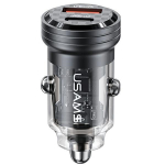 USAMS Automobilinis įkroviklis C35 USB+USB-C 45W FAST CHARGE juodas CC175CC01 (US-CC175)