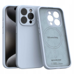 Spacecase Dėklas Silicone Mag iPhone 15 Pro &scaron;viesiai mėlynas