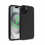 Crong Color Cover Magnetic MagSafe &uuml;mbris seadmele iPhone 15 Plus, must