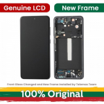 LCD ekraan Samsung G990 S21 FE raamiga / valge / (Renewed: Telemax)