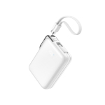 Joyroom JR-PBF27 Pro akupank, 10000 mAh, 30 W, sisseehitatud USB-C-kaabli ja lisatud kahesuunalise USB-C&ndash;Lightning-kaabliga, valge