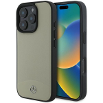 Mercedes MB Textured and Plain Leather MagSafe &uuml;mbris jaoks iPhone 16 Pro Max - beige