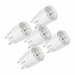 Set of 5 Shelly Plug S MTR Gen3 12A smart outlets (white)