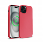 Crong Color Cover Magnetic MagSafe &uuml;mbris seadmele iPhone 15 Plus, roosa