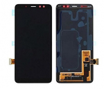 LCD screen Samsung A530 A8 (2018) koos touch screen Must original (service pack)