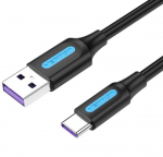 Vention USB-C &ndash; USB2.0 kaabel 1m PVC must CORBF