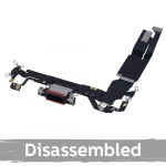 Krovimo lizdas skirtas iPhone 16 su lanksčiąja jungtimi / Black / (100% originalus / i&scaron; įrenginio)