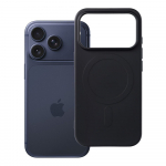 Case for iPhone 17 Pro / 18 Pro Silicone Mag Cover compatible with MagSafe (big hole) black