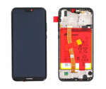 LCD screen Huawei P20 Lite with touch screen with frame and battery Midnight Black original (service pack)