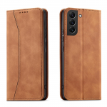 Magnet Fancy &Uuml;mbris jaoks Samsung Galaxy S23+ flip cover wallet stand brown