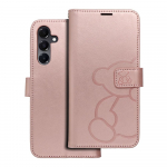 MEZZO Book &uuml;mbris jaoks SAMSUNG A16 5G teddy bear rose kuldne