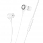 HOCO wire k&otilde;rvaklapid Jack 3,5 mm with microphone M116 valge