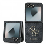 GUESS &uuml;mbris jaoks SAMSUNG Z Flip 6 GUHCZF64GMGGR (PU 4G Leather Metal Logo) must