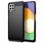 Carbon Case Paindlik kate TPU &uuml;mbris Samsung Galaxy A22 4G musta