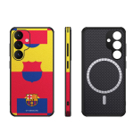 FC Barcelona dėklas Samsung Galaxy S24 magnetinis dėklas MagSafe OCFCBMCS24MF MF