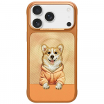 Nimmy Gentle Pets Series Dog MagSafe &uuml;mbris iPhone 17 Pro oranž