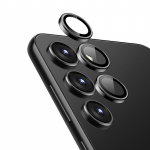 Crong Lens Ring karastatud klaasist kaamera objektiivikaitse seadmele Samsung Galaxy S24, must