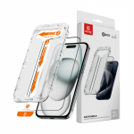 Crong EasyShield 2-Pack karastatud ekraanikaitseklaasid seadmele iPhone 16 / 15, 2 tk