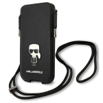 Karl Lagerfeld k&auml;ekott KLHCP12LOPHKMK 6,7" must hardcase Saffiano Ikonik Karl's
