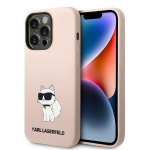 Karl Lagerfeld Silicone Choupette &uuml;mbris jaoks iPhone 14 Pro Max - roosa