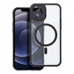 FULL MATTE MAG COVER magnetinis dėklas telefonui, suderinamas su MagSafe, skirtas IPHONE 12, juodas