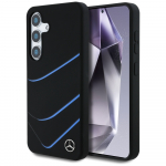 Mercedes Silicone Contrasted Curves MagSafe &Uuml;mbris jaoks Samsung Galaxy S25 - must