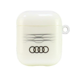 Audi IML Geometric Pattern &Uuml;mbris jaoks AirPods 1 / 2 - valge