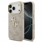 GUESS &uuml;mbris jaoks IPHONE 17 Pro GUHCP17L4GMGCPI (PU W/ Big 4G Classic Logo) kuldne roosa