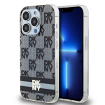 DKNY IML Checkered Mono Pattern & Printed Stripes MagSafe &Uuml;mbris jaoks iPhone 15 Pro Max - Must