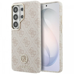 Guess &uuml;mbris 4G Rhinestone Round Logo MagSafe Samsung Galaxy S26 Ultra jaoks roosa