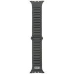 Dirželis Audi Logo Synthetic Leather Magnetic Ring skirtas Apple Watch 44/45/46/49mm juodas