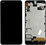 Ekranas Microsoft (Nokia) Lumia 550 su lietimui jautriu stikliuku ir rėmeliu Black originalus (used grade B)