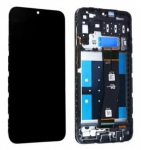 LCD screen Samsung A145 A14 4G 2023 koos touch screen ja frame Must original (service pack)