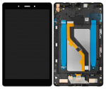 Ekranas Samsung T295 Tab A 8.0 LTE 2019 su lietimui jautriu stikliuku ir rėmeliu Black (Refurbished) ORG
