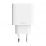 Cuktech A19 seinatoiteadapter 30 W, USB-A- ja USB-C-pesaga &ndash; valge
