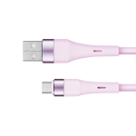 Kruger&Matz Basic USB&ndash;microUSB silikoonkaabel, 1 m, roosa