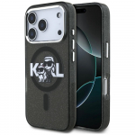 Karl Lagerfeld IML Glitter Karl & Choupette Sketch Logo MagSafe &Uuml;mbris jaoks iPhone 17 Pro - Must